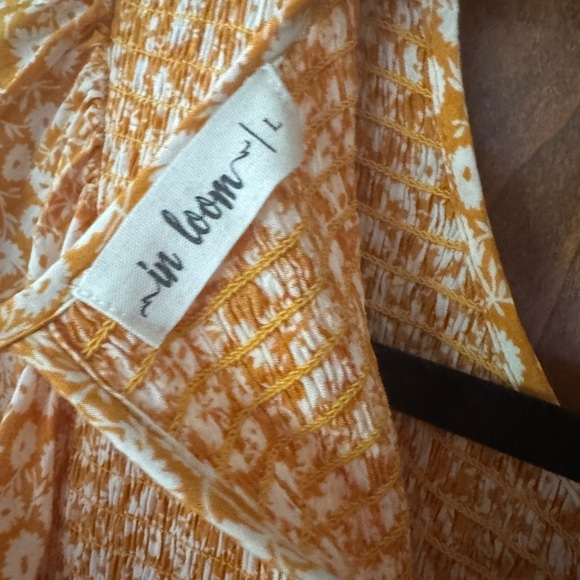 Elegant Orange Floral Maxi Dress - Picture 5 of 5